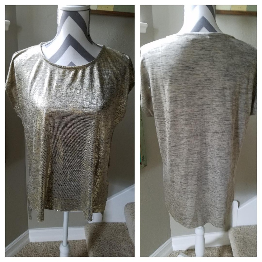 Oversized Gold Heather Blouse